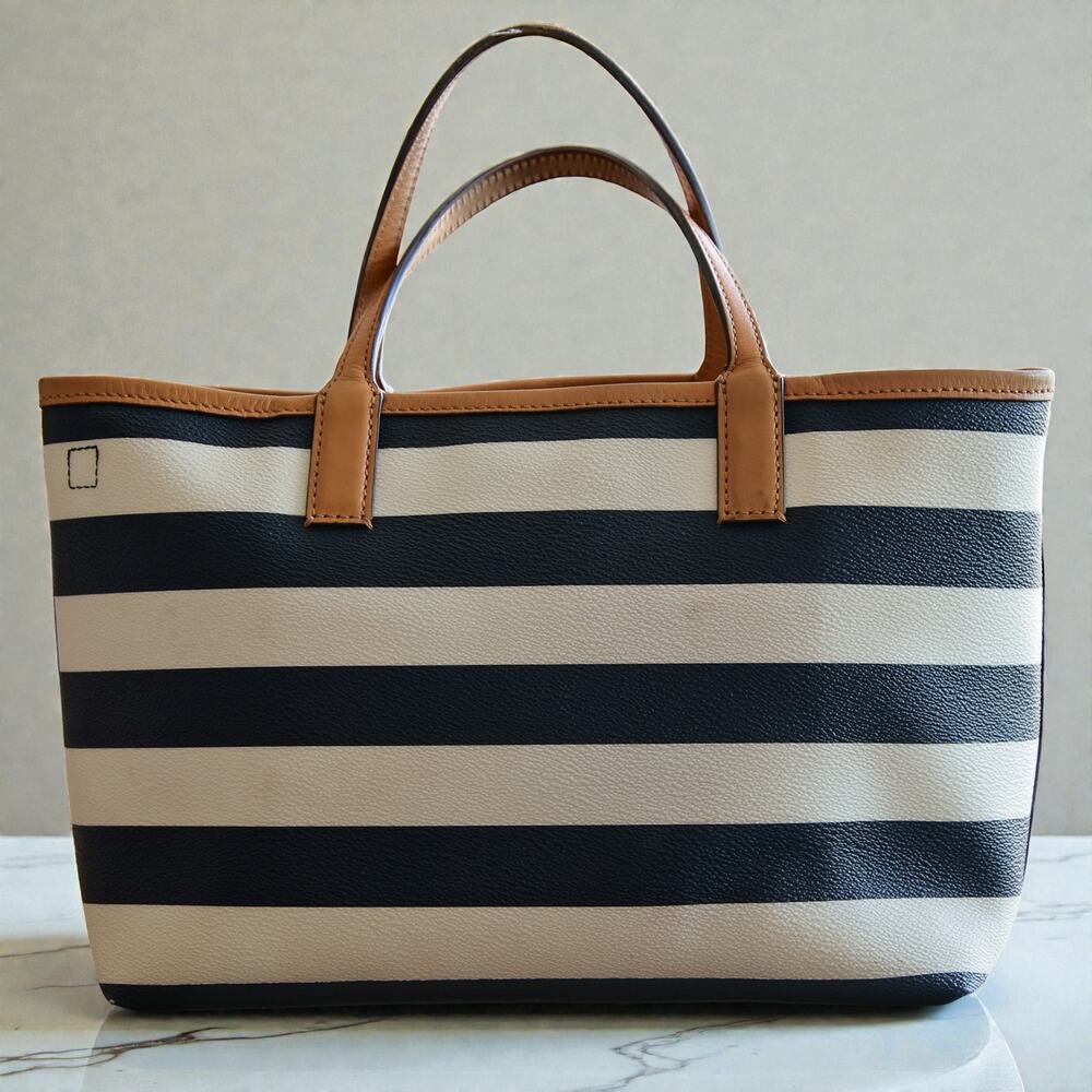 Tory Burch Kerrington Striped Mini Shopper Bag - Picture 11 of 12